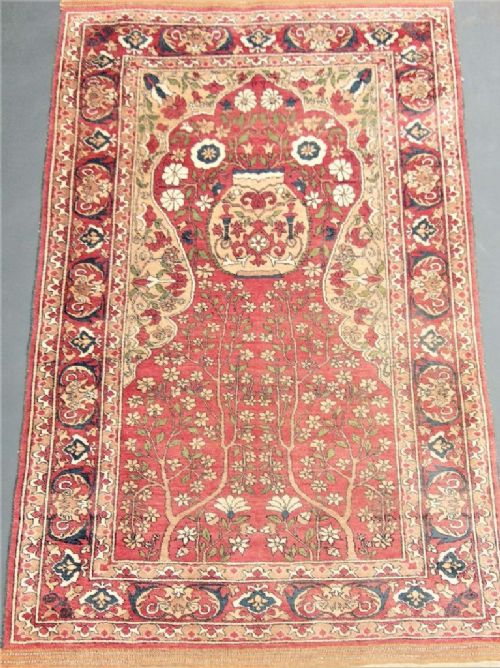 Fine Mauri Turkmen Silk Prayer Rug / Carpet c.1900 (1 of 8) Fine Mauri Turkmen Silk Prayer Rug / Carpet c.1900 (1 of 8)