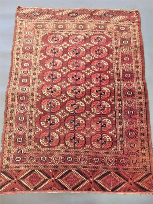 Antique Tekke Turkman Carpet / Rug Emirate of Bukhara c.1900 (1 of 7)