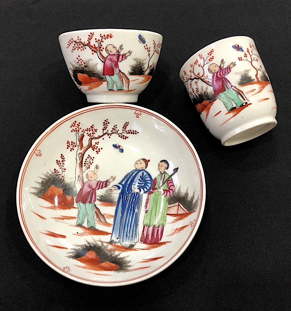 New Hall Boy & the Butterfly Pattern Trio C.1795 (1 of 1) New Hall Boy & the Butterfly Pattern Trio C.1795 (1 of 1)