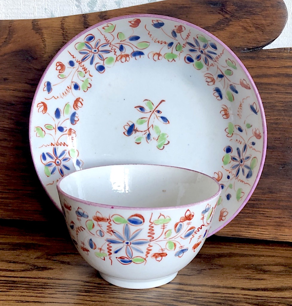 New Hall Pattern 343 Tea Bowl & Saucer (1 of 5) New Hall Pattern 343 Tea Bowl & Saucer (1 of 5)