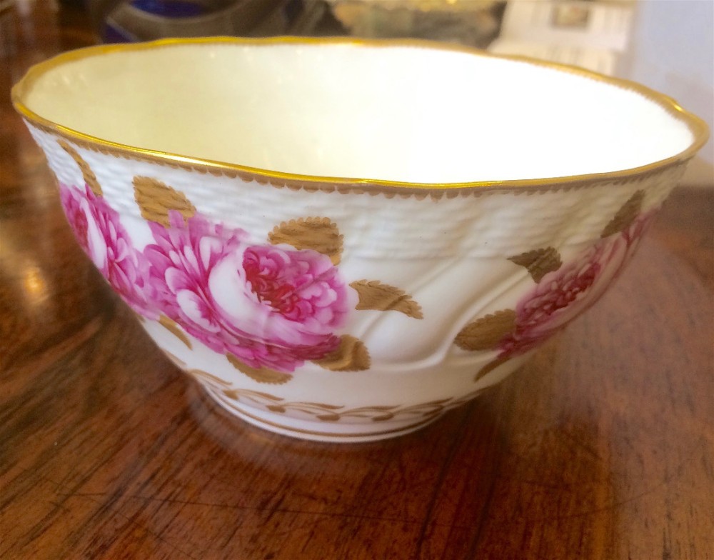 Swansea Basket Weave Moulded Slop Bowl c.1817 (1 of 3)