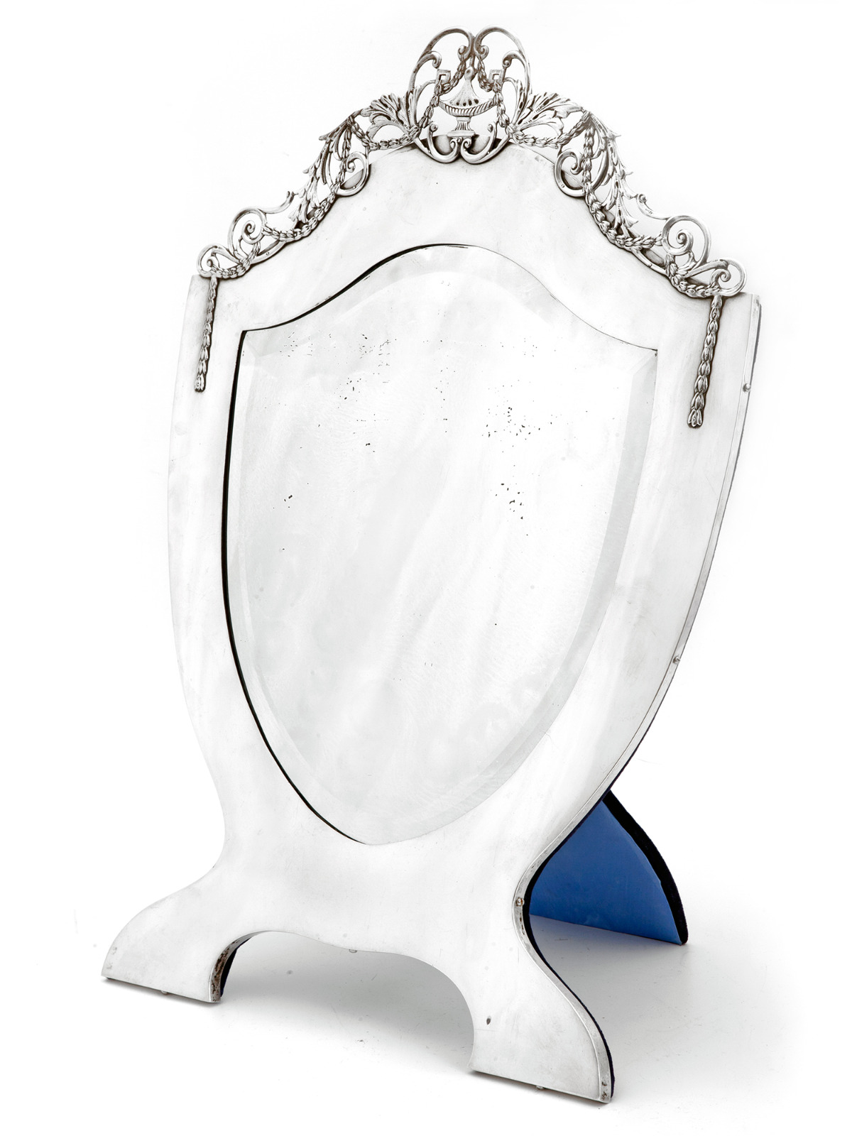 Edwardian Silver Mirror with Applied Garlands Scrolls & Floral Frieze (1 of 5)