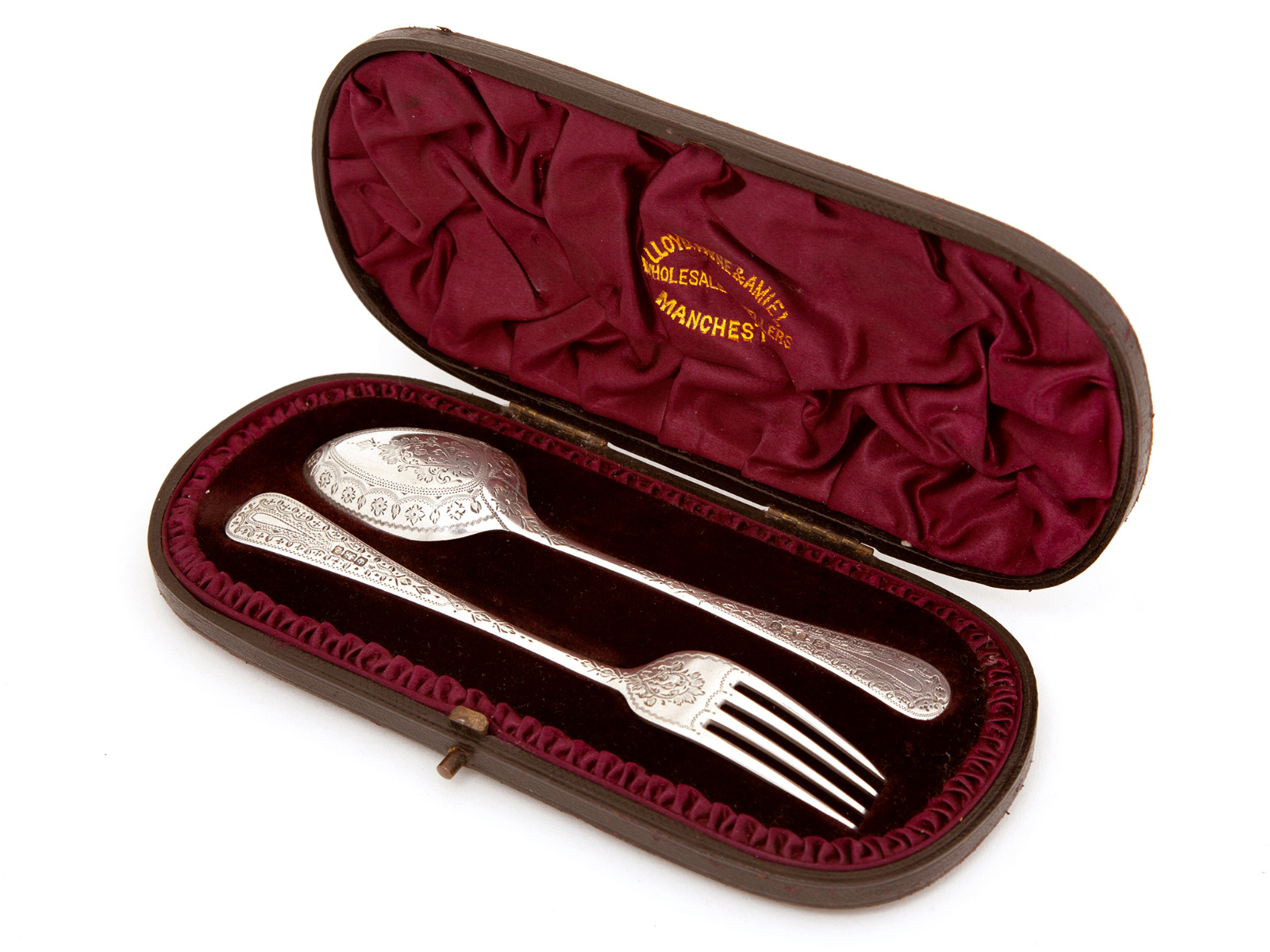 Victorian Silver Two Piece Hand Engraved Christening Set (1 of 6) Victorian Silver Two Piece Hand Engraved Christening Set (1 of 6)