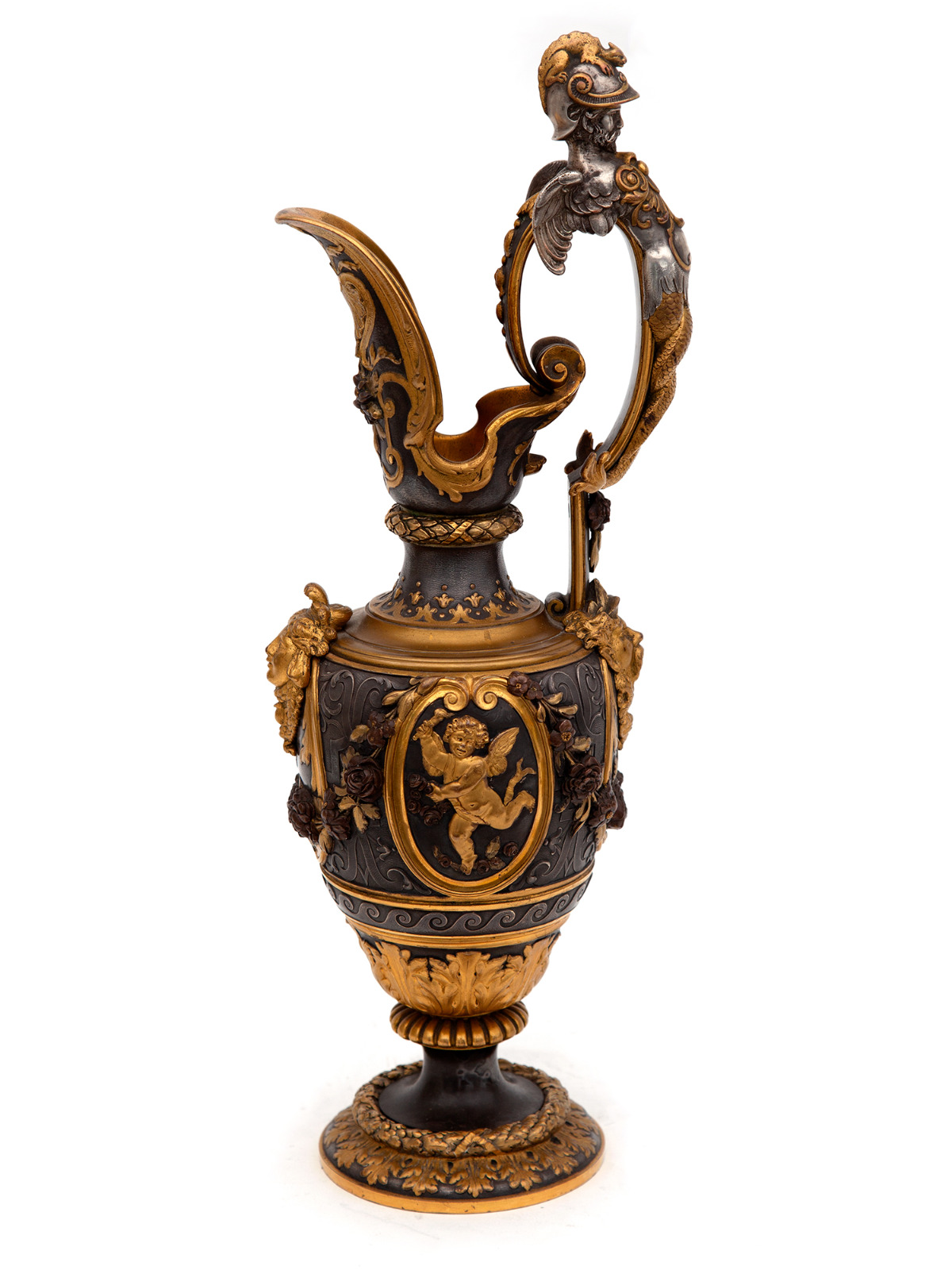 Victorian Parcel Gilt Ewer Oxidised Silver Plated & Gilt Decoration (1 of 1) Victorian Parcel Gilt Ewer Oxidised Silver Plated & Gilt Decoration (1 of 1)