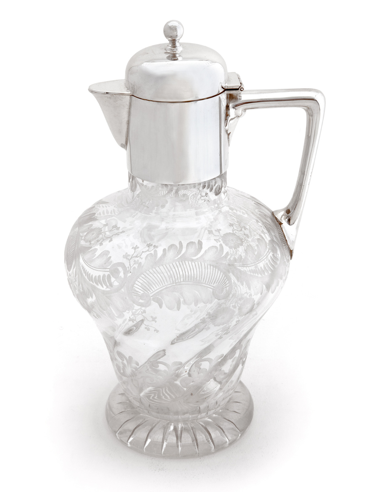 James Dixon Victorian Engraved Silver Plated Claret Jug with Plain Mount (1 of 3)