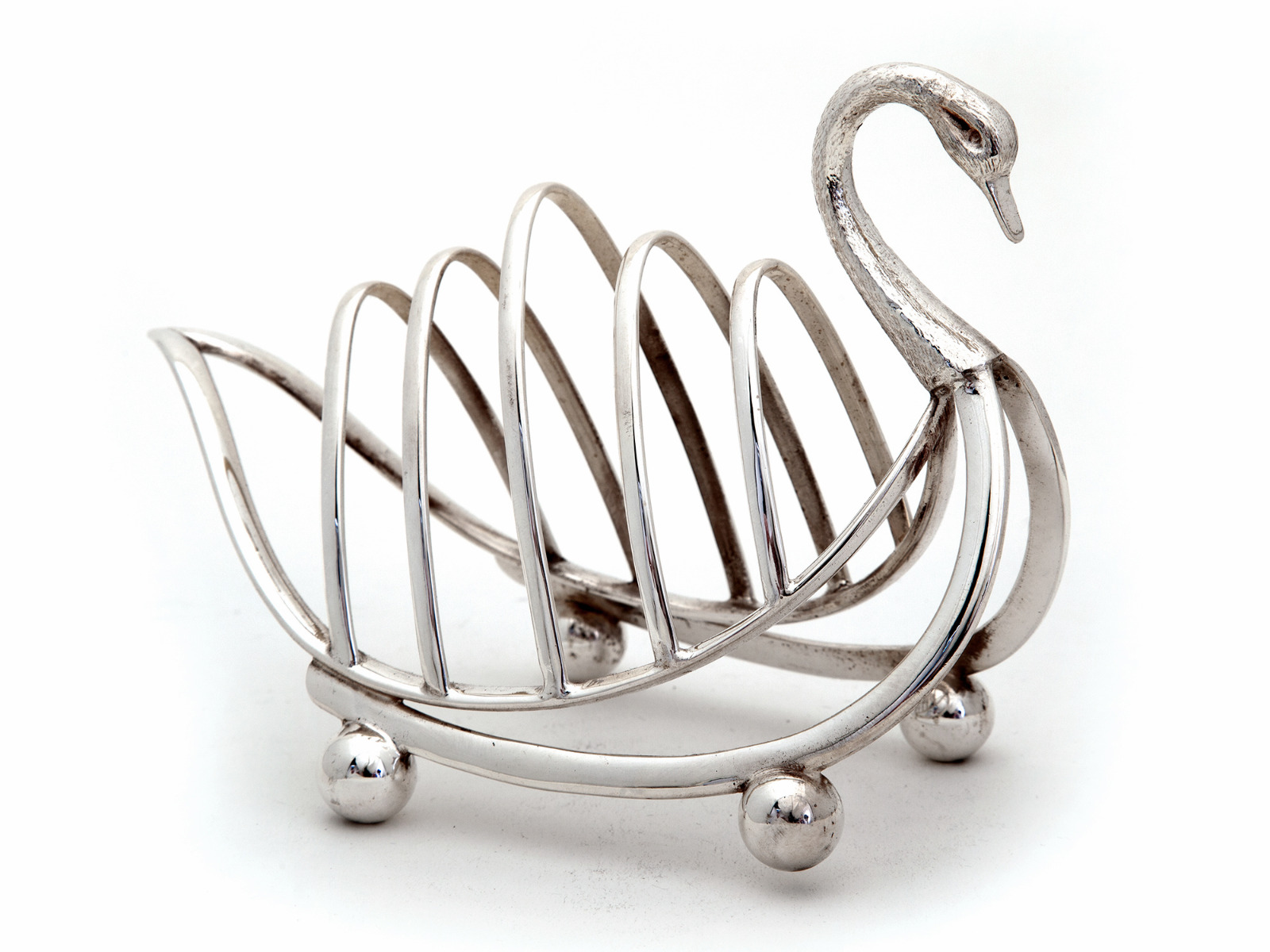 Late Victorian Silver Plated Swan Toast Rack (1 of 1) Late Victorian Silver Plated Swan Toast Rack (1 of 1)