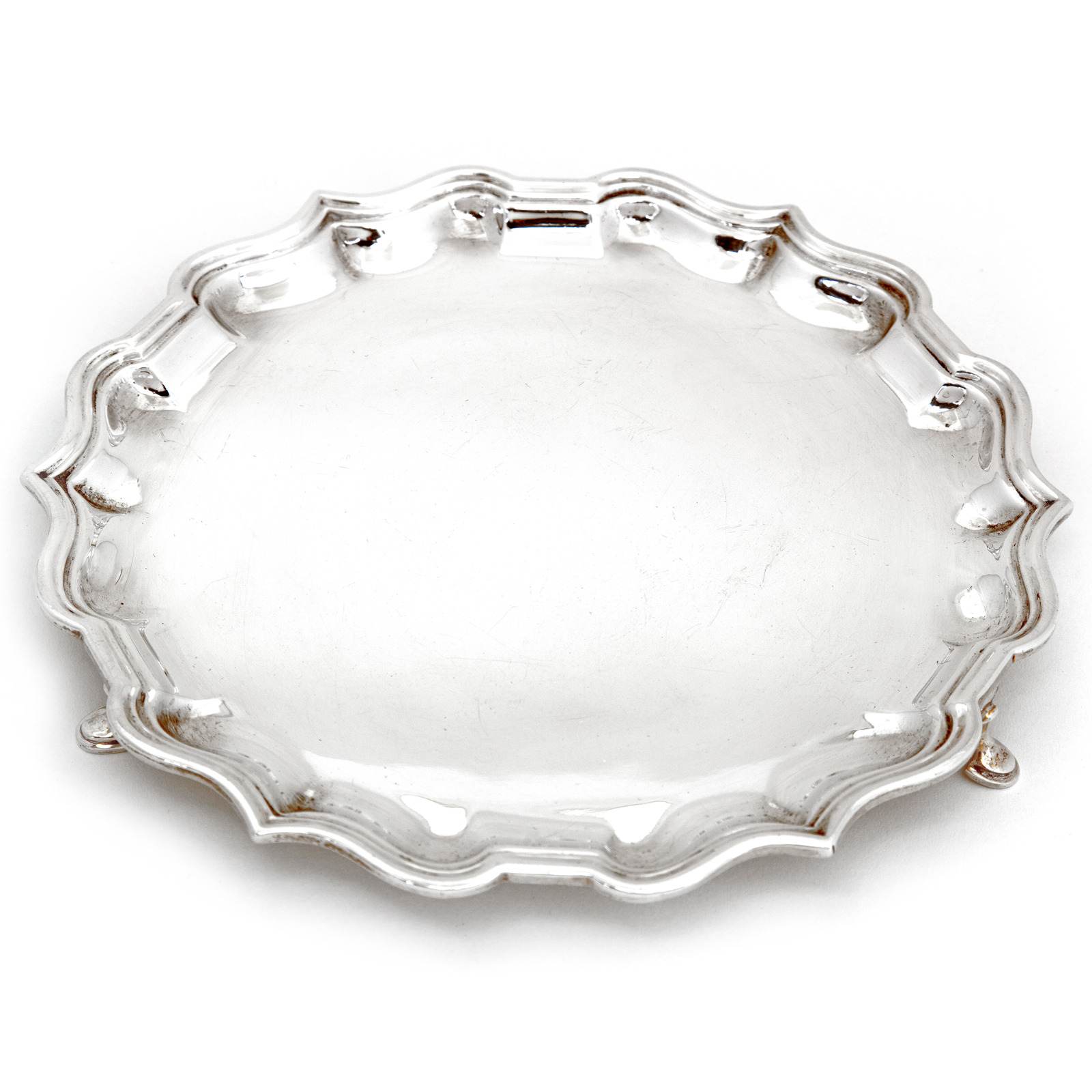 Elkington & Co Silver Salver with a Chippendale Style Border (1 of 4) Elkington & Co Silver Salver with a Chippendale Style Border (1 of 4)