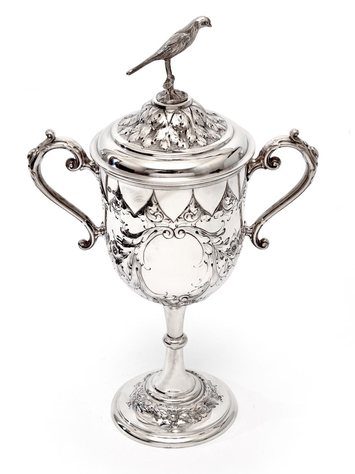 Victorian Silver Two Handle Presentation Cup with a Maker Bird Finial (1 of 4) Victorian Silver Two Handle Presentation Cup with a Maker Bird Finial (1 of 4)