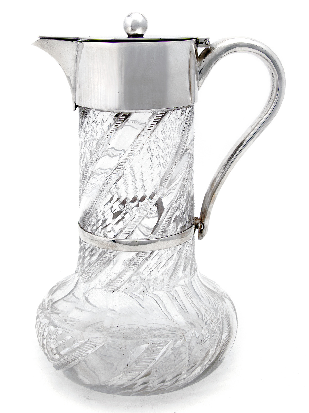 Victorian Silver Plate Claret Jug with Plain Mount and Ball Finial (1 of 1) Victorian Silver Plate Claret Jug with Plain Mount and Ball Finial (1 of 1)