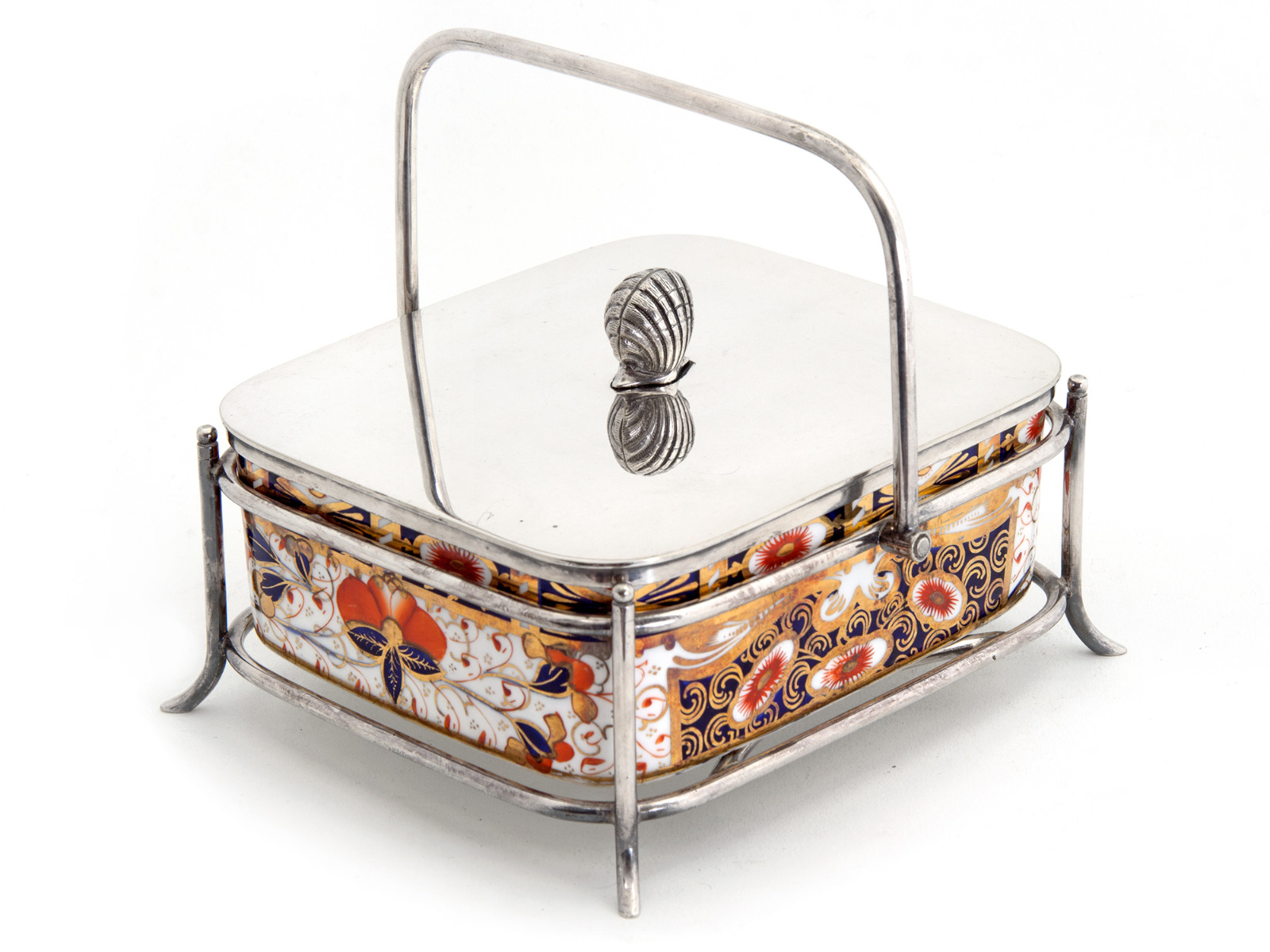 Decorative Antique Davenport Silver Plate Sardine or Butter Dish with An Imari Pattern Liner (1 of 1) Decorative Antique Davenport Silver Plate Sardine or Butter Dish with An Imari Pattern Liner (1 of 1)