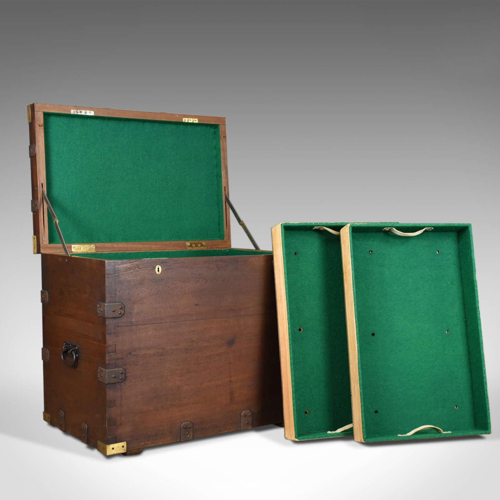 Antique Campaign Silver Chest, English, Oak, Victorian Trunk, Heavy c.1852-1855 (1 of 12) Antique Campaign Silver Chest, English, Oak, Victorian Trunk, Heavy c.1852-1855 (1 of 12)