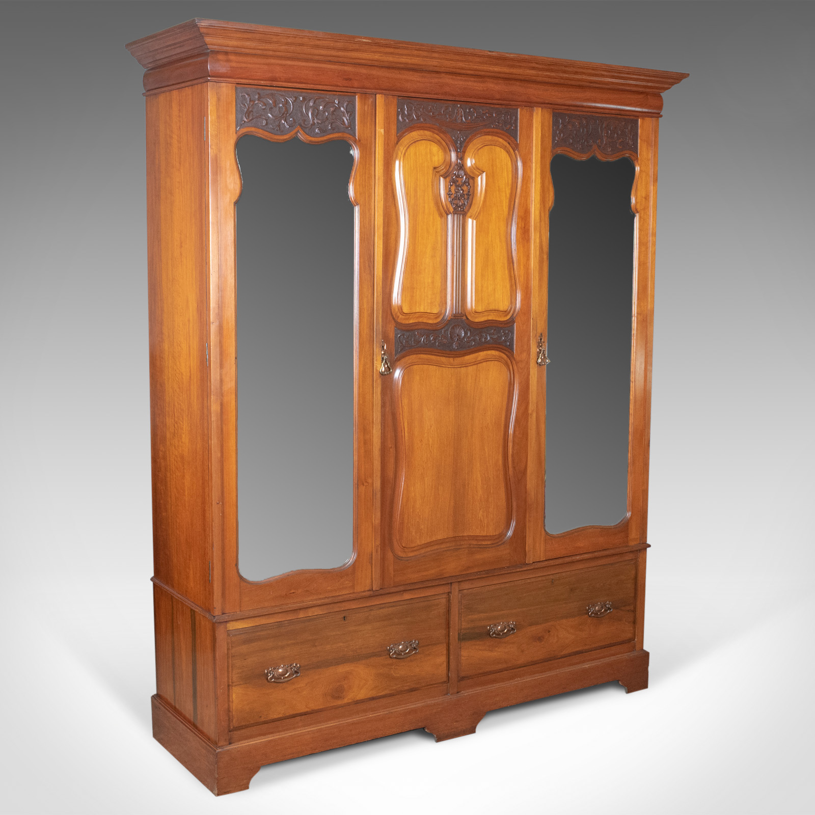 Antique Wardrobe, English, Walnut, Compactum, R. James Gloucester c.1900 (1 of 12)