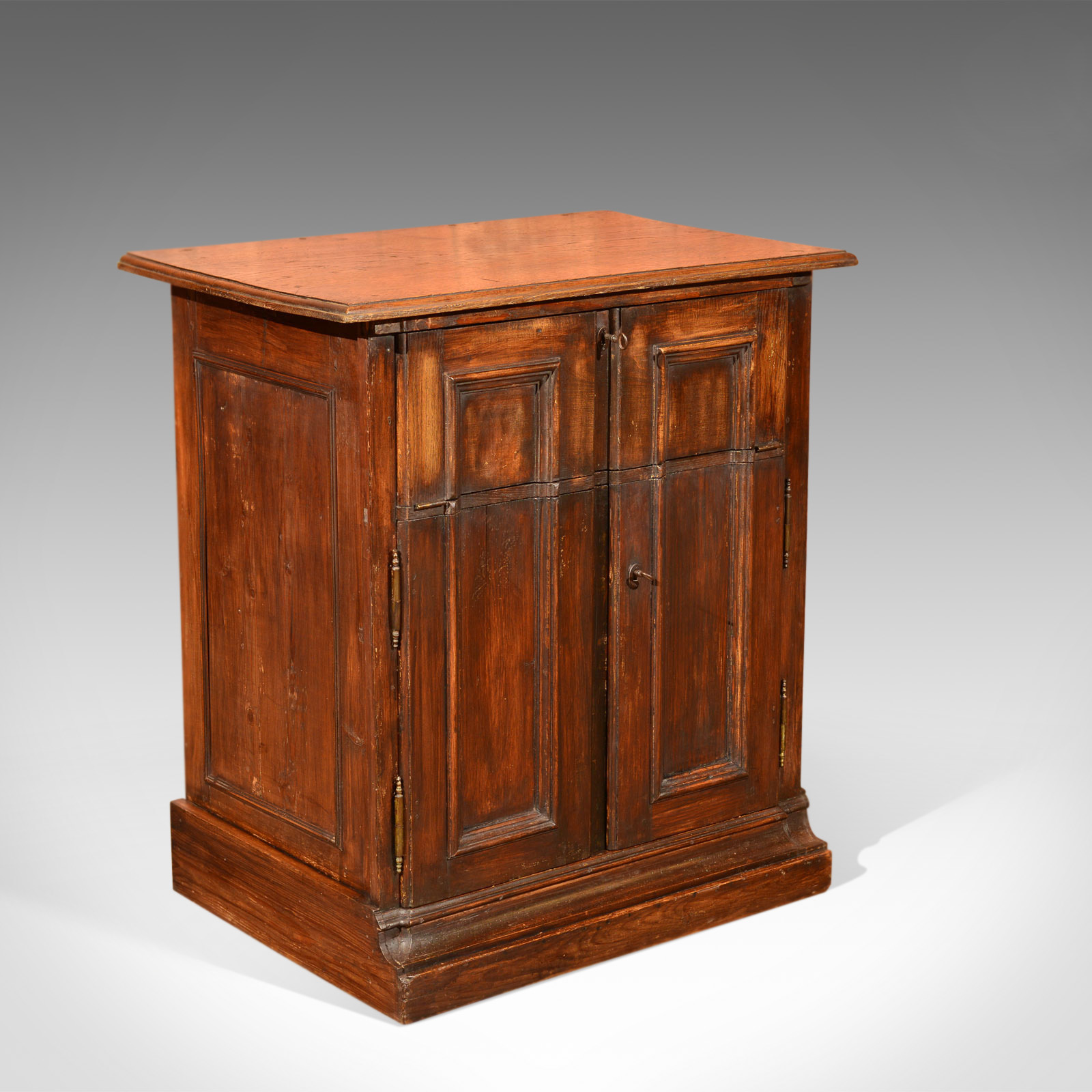 Antique Specimen Cabinet, French Oak Cupboard, Secretaire, Desk c.1850 (1 of 8)