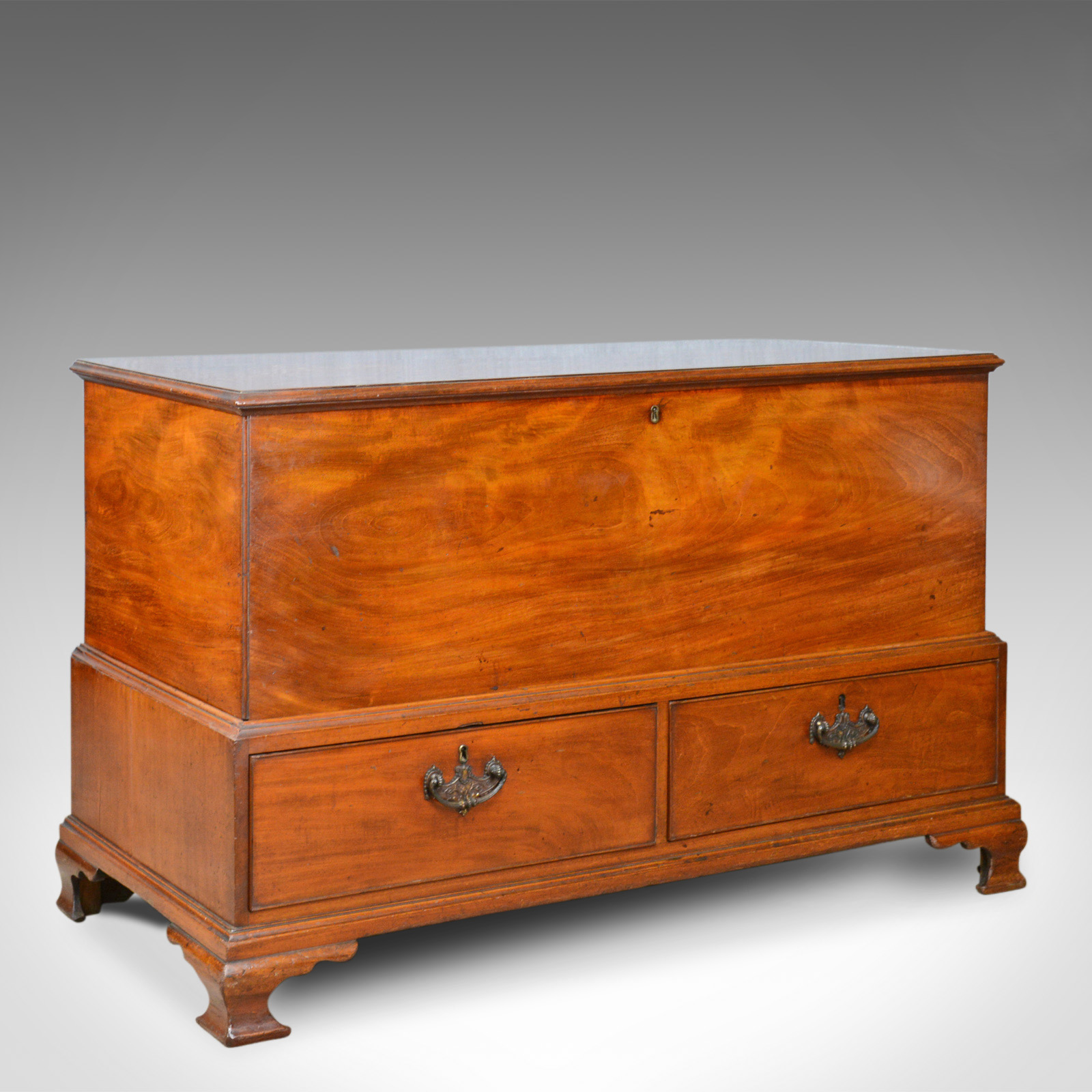 Antique, Mule Chest, English, Georgian Housekeepers Trunk, Mahogany c.1780 (1 of 10)