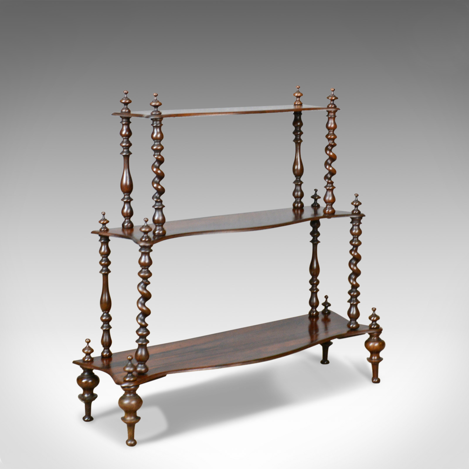 Antique Whatnot, English, Regency, Rosewood, Three Tier, Display Stand c.1820 (1 of 6) Antique Whatnot, English, Regency, Rosewood, Three Tier, Display Stand c.1820 (1 of 6)