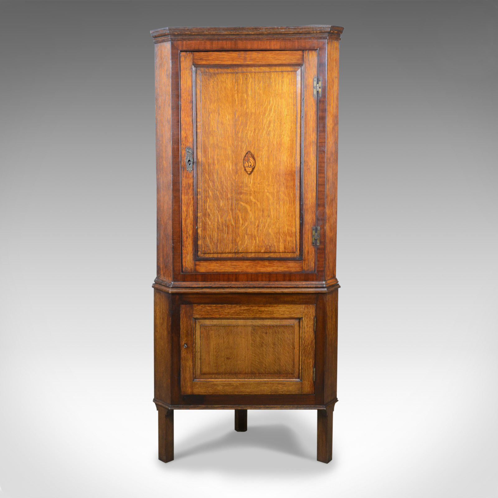 Antique Corner Cabinet on Stand, George III, Oak, Mahogany c.1770 and Later (1 of 1) Antique Corner Cabinet on Stand, George III, Oak, Mahogany c.1770 and Later (1 of 1)