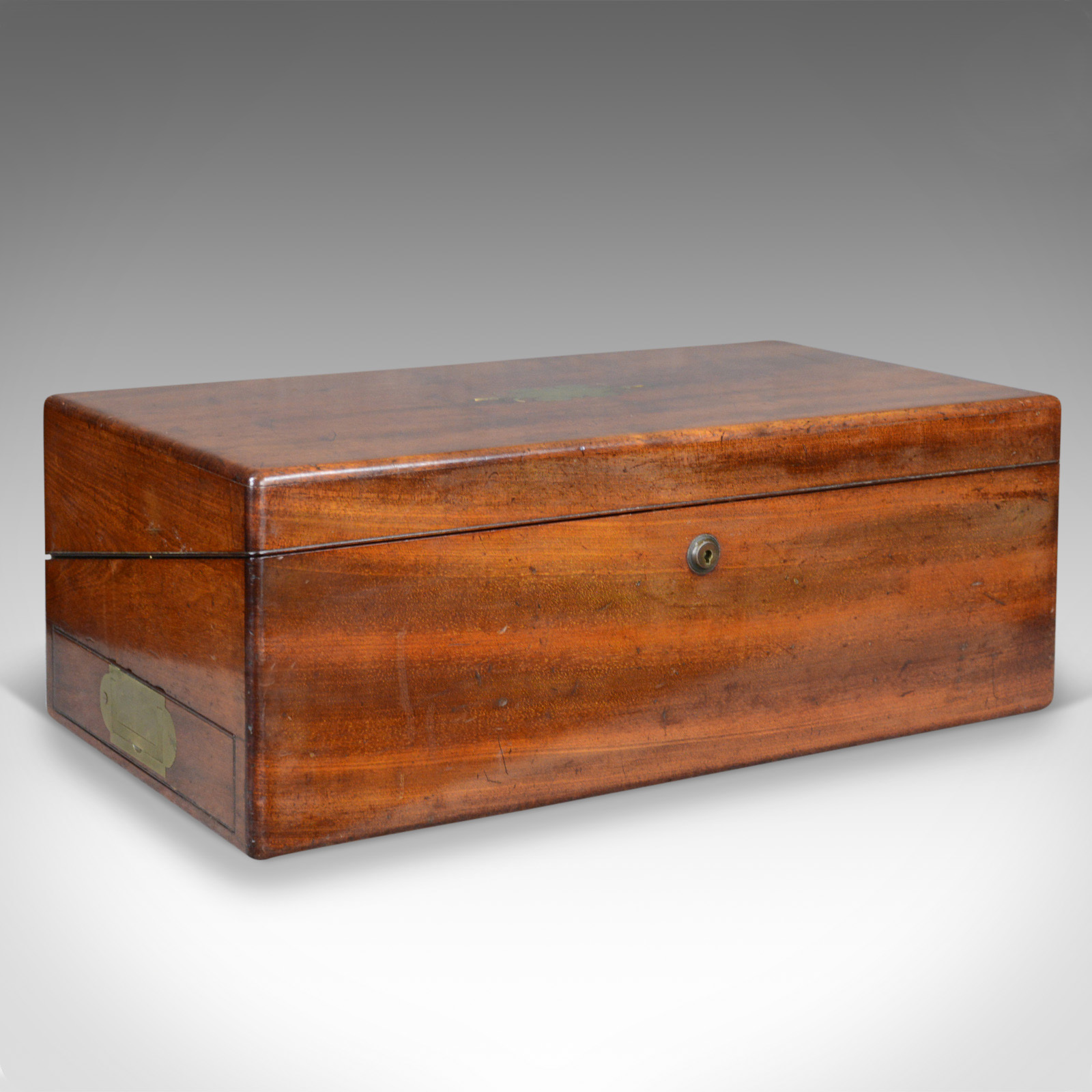 Antique Writing Slope, Bramah Lock, English, Mechi London C.1840 (1 of 1) Antique Writing Slope, Bramah Lock, English, Mechi London C.1840 (1 of 1)