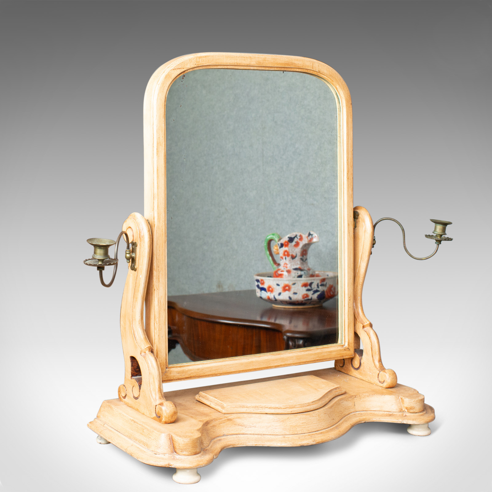 Antique Dressing Table Mirror, English Victorian, Vanity, Toilet, Painted c.1870 (1 of 9)