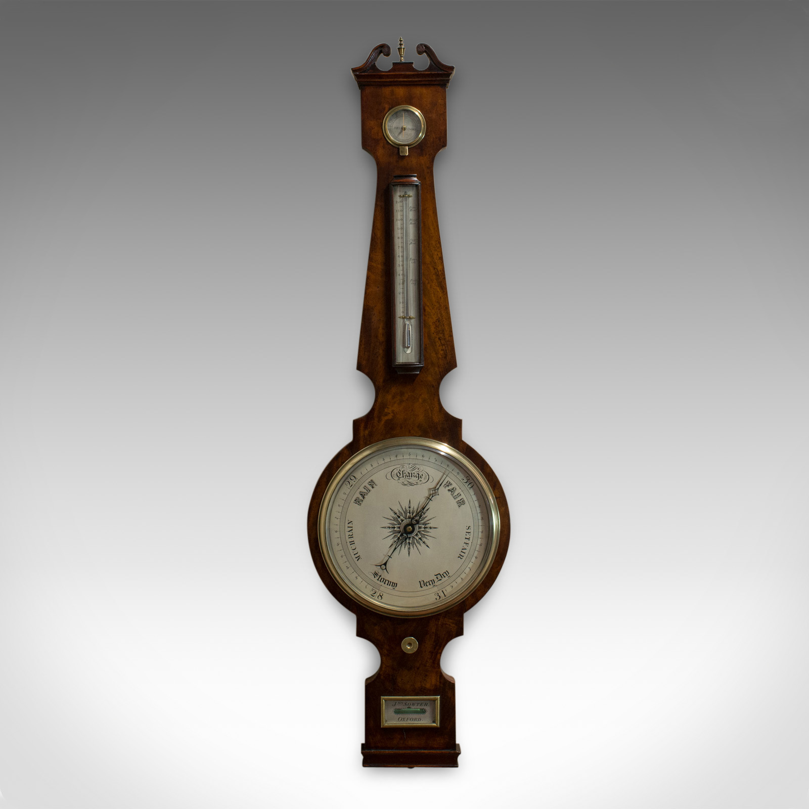 Antique Banjo Barometer, English, Mahogany, John Sowter, Oxford, Victorian (1 of 12) Antique Banjo Barometer, English, Mahogany, John Sowter, Oxford, Victorian (1 of 12)