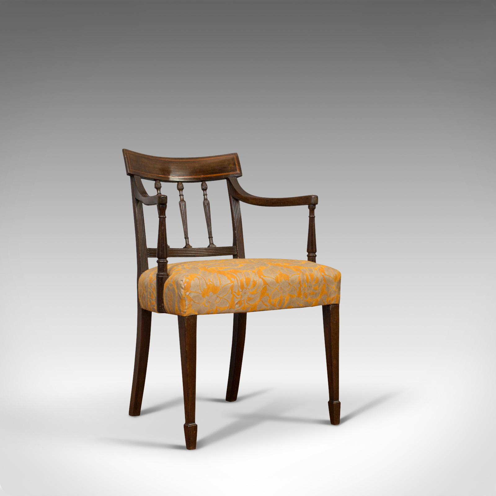 Antique Elbow Chair, English, Mahogany, Armchair, Sheraton Overtones, Regency (1 of 9) Antique Elbow Chair, English, Mahogany, Armchair, Sheraton Overtones, Regency (1 of 9)