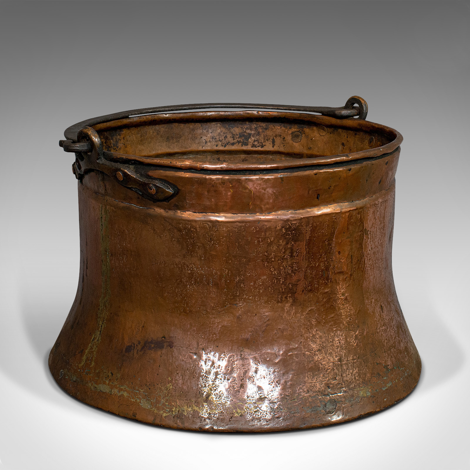 Large, Antique Fire Bucket, English, Copper, Fireside, Log, Cauldron, Georgian (1 of 10) Large, Antique Fire Bucket, English, Copper, Fireside, Log, Cauldron, Georgian (1 of 10)