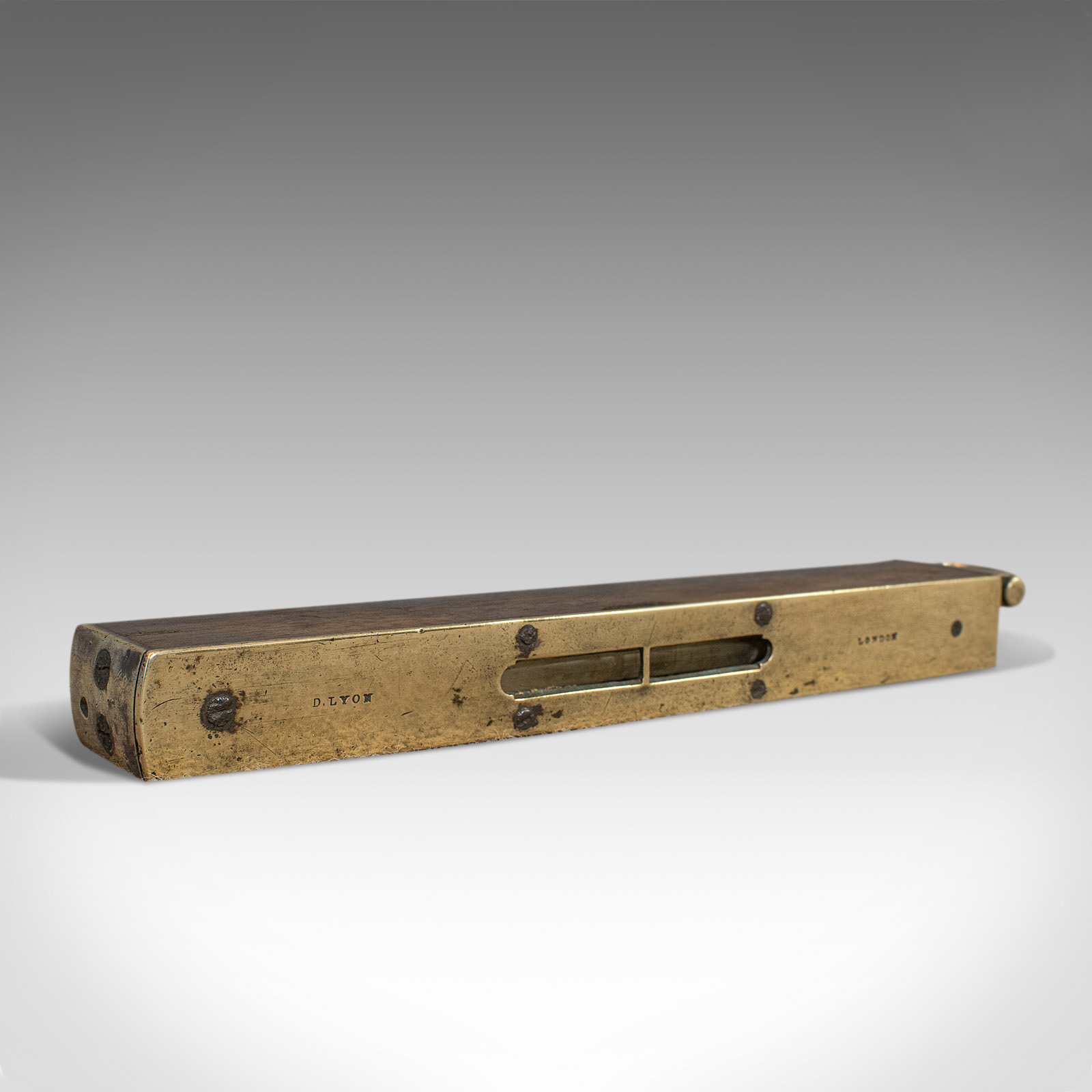 Antique Master Craftsman's Spirit Level, English, Brass, Desk - Victorian c.1850 (1 of 12)