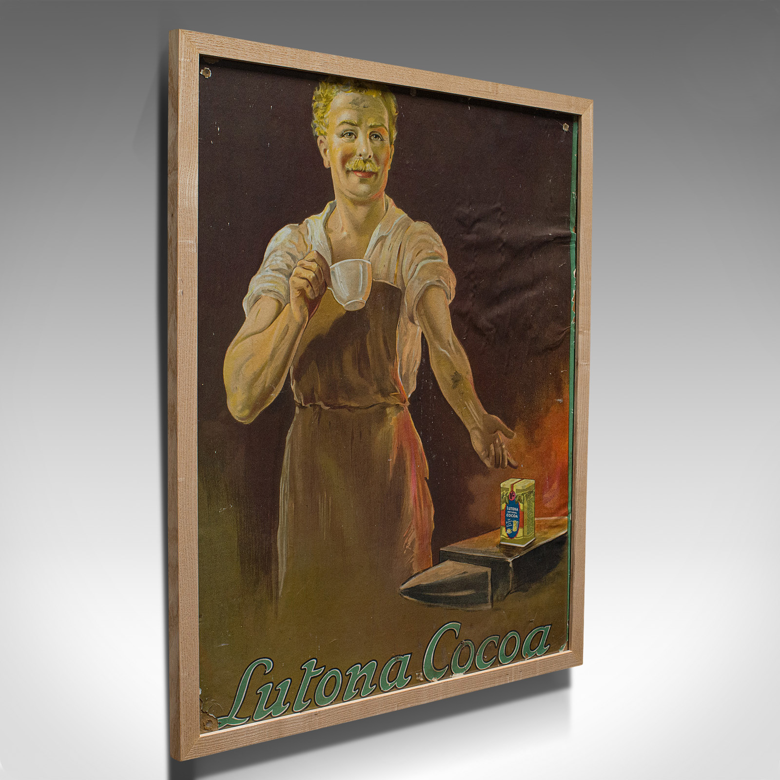 Framed Antique Cocoa Advertisement, English, Lutona Poster, Victorian c.1900 (1 of 9) Framed Antique Cocoa Advertisement, English, Lutona Poster, Victorian c.1900 (1 of 9)