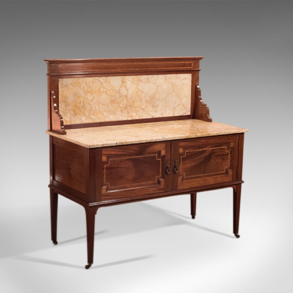 Antique Washstand Edwardian Marble Top Cabinet (1 of 1) Antique Washstand Edwardian Marble Top Cabinet (1 of 1)