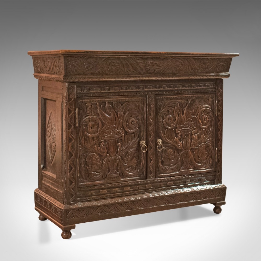 Antique Oak Cabinet, Profusely Carved, C19th with C17th Elements (1 of 1) Antique Oak Cabinet, Profusely Carved, C19th with C17th Elements (1 of 1)