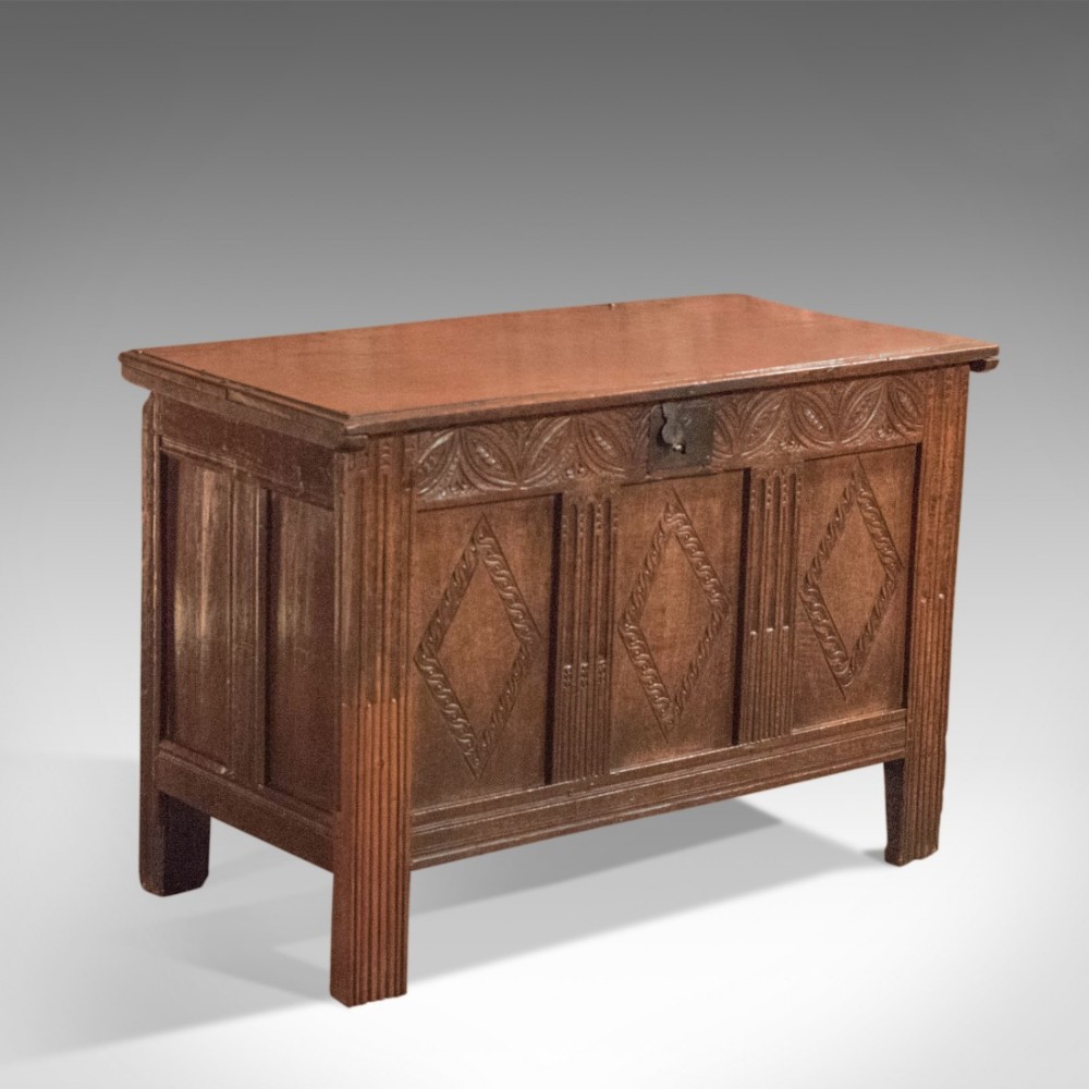 17th Century Oak Panelled Antique Coffer (1 of 1) 17th Century Oak Panelled Antique Coffer (1 of 1)