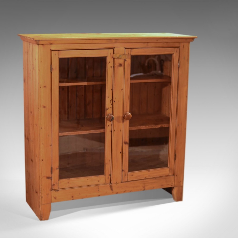 Two Door Antique Bookcase, Victorian Pine Glazed c.1900 (1 of 7) Two Door Antique Bookcase, Victorian Pine Glazed c.1900 (1 of 7)