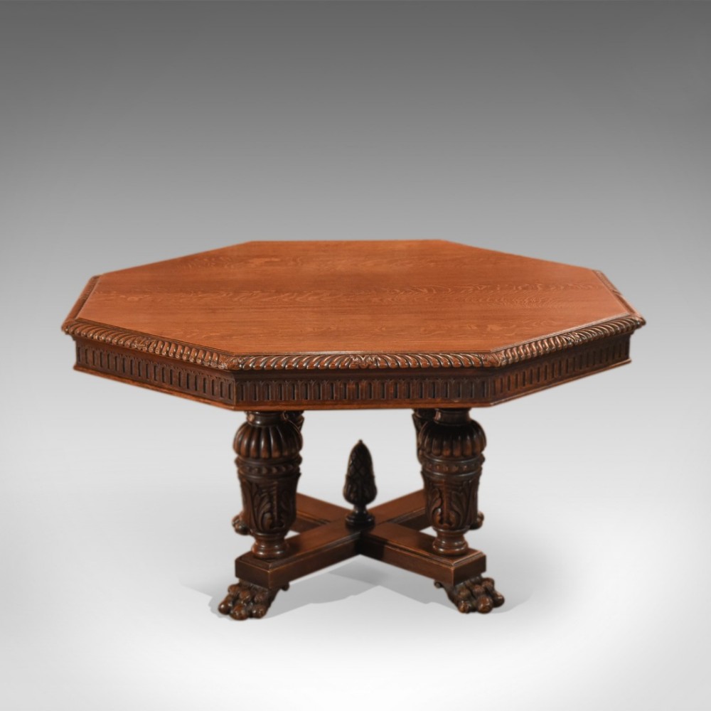 Antique Centre Table, Victorian Dining, Oak C.1850 (1 of 1) Antique Centre Table, Victorian Dining, Oak C.1850 (1 of 1)