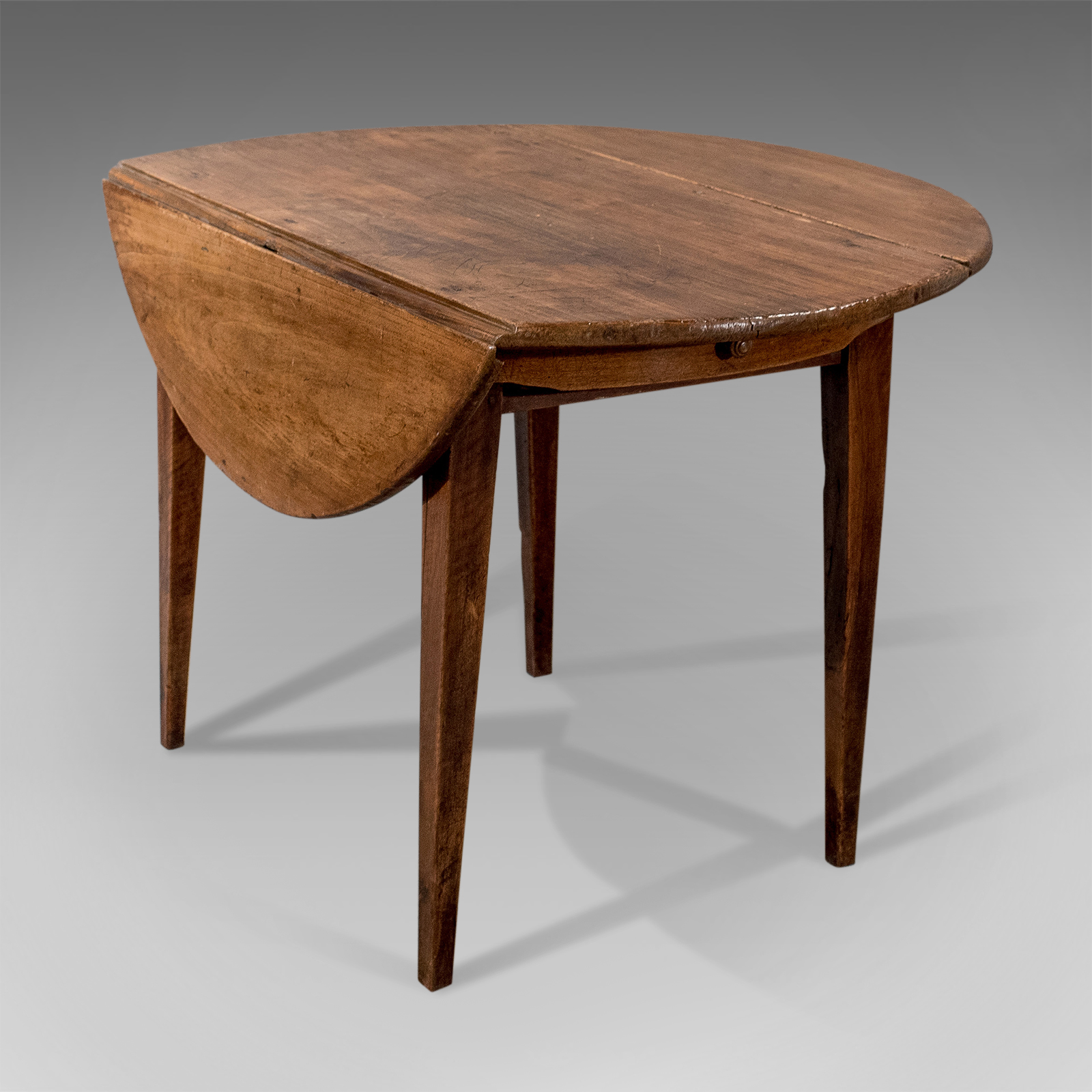 Antique French Kitchen Dining Table Country Fruitwood Circular Seats Four c.1850 (1 of 1) Antique French Kitchen Dining Table Country Fruitwood Circular Seats Four c.1850 (1 of 1)