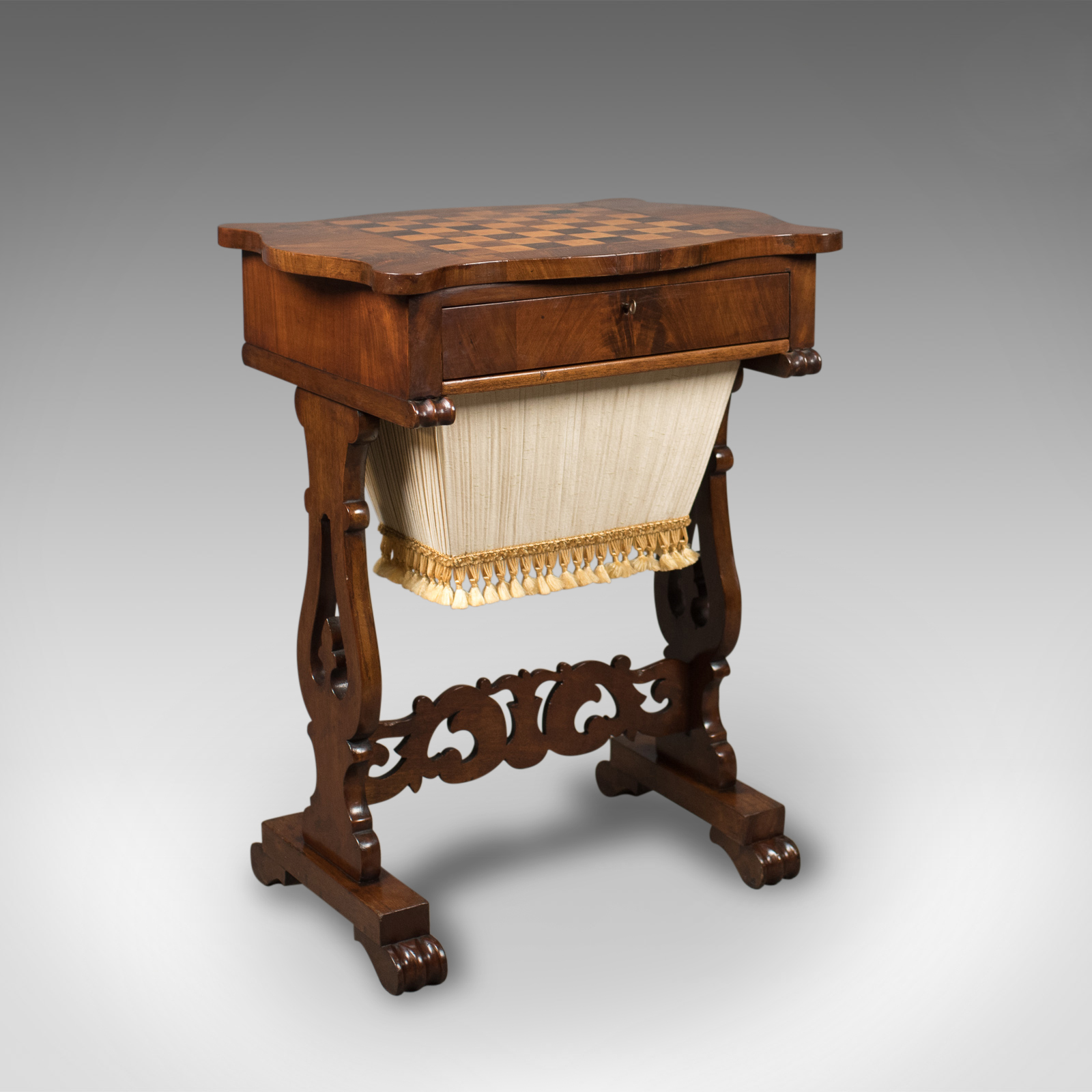 Antique Victorian Work Table / Sewing Table / Chess Table English c.1860 (1 of 1) Antique Victorian Work Table / Sewing Table / Chess Table English c.1860 (1 of 1)