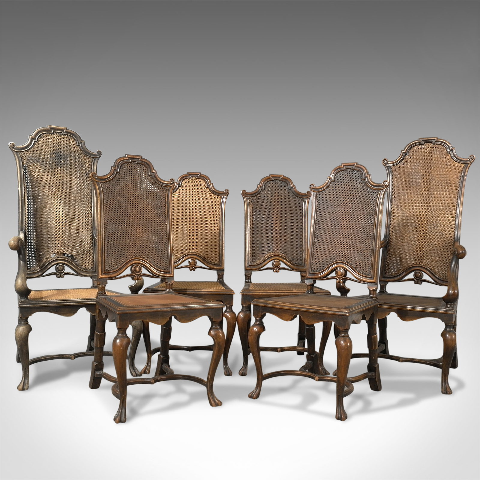 Set of Six, Antique Dining Chairs, Liberty of London, Walnut, Cane, circa 1880 (1 of 1) Set of Six, Antique Dining Chairs, Liberty of London, Walnut, Cane, circa 1880 (1 of 1)