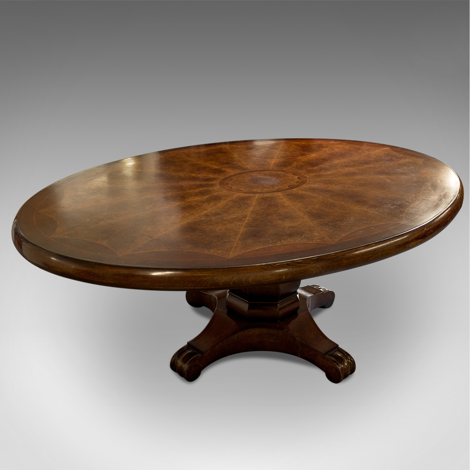 Antique Large Oval 8 Seater Dining or Centre Table Walnut & Oak Victorian c.1900 (1 of 1) Antique Large Oval 8 Seater Dining or Centre Table Walnut & Oak Victorian c.1900 (1 of 1)