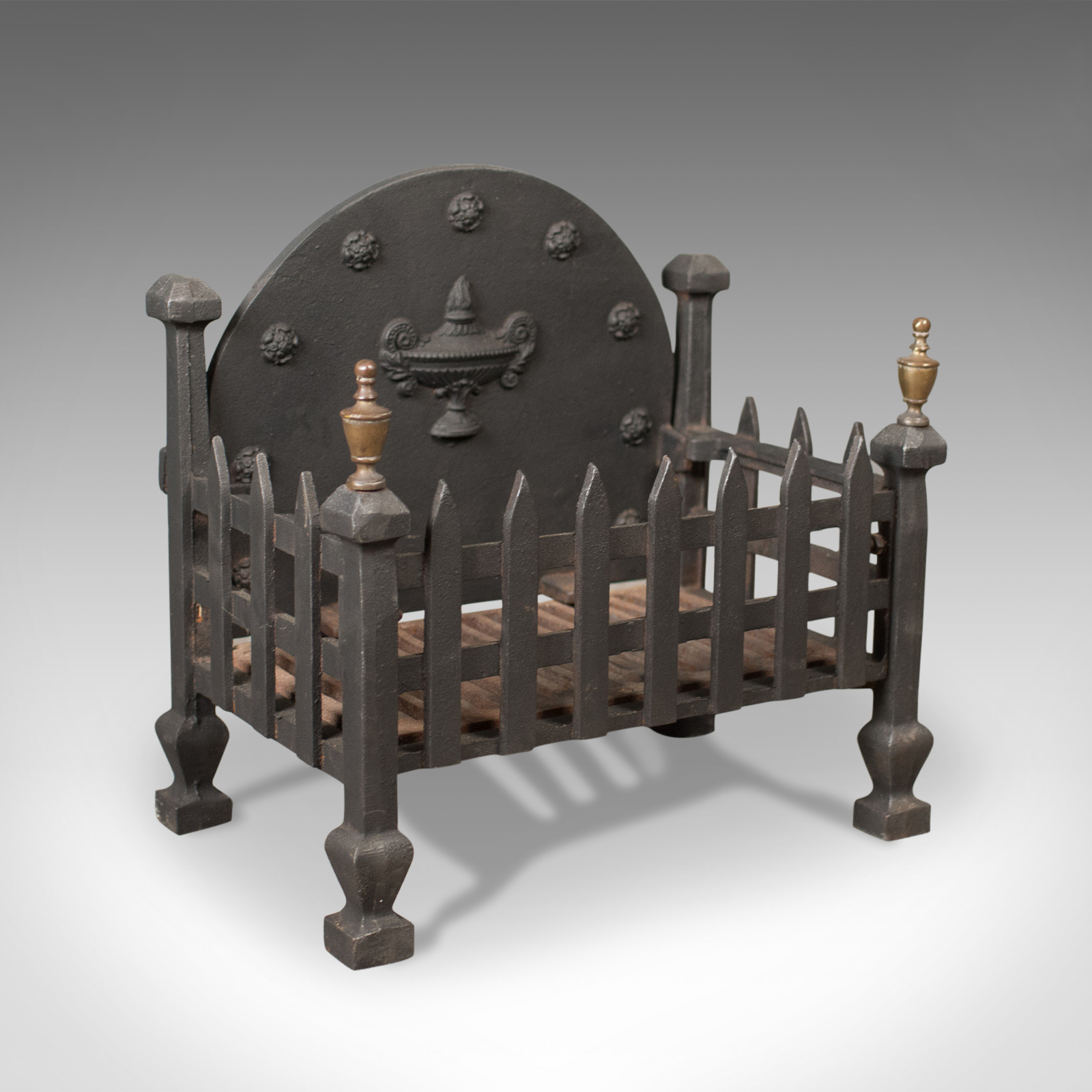 Victorian Antique Fire Basket on Stand, Cast Iron Grate c.1900 (1 of 6) Victorian Antique Fire Basket on Stand, Cast Iron Grate c.1900 (1 of 6)