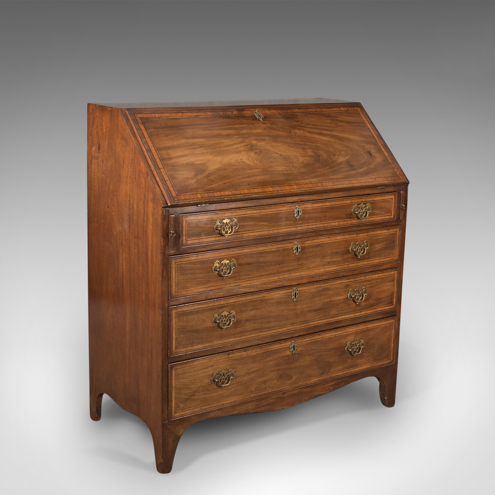 Georgian Antique Bureau, English 18th Century Mahogany Desk c.1780 (1 of 1) Georgian Antique Bureau, English 18th Century Mahogany Desk c.1780 (1 of 1)