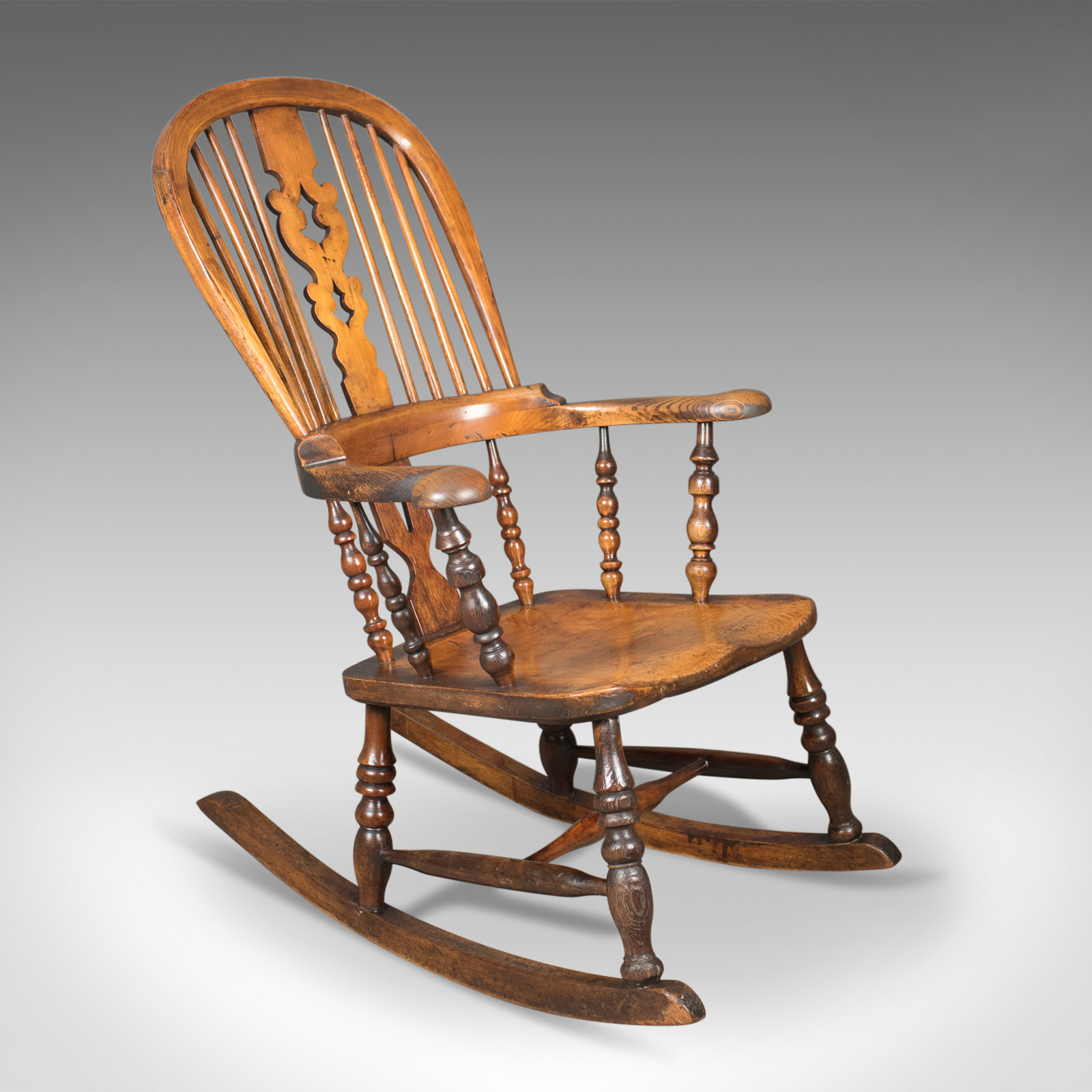 Victorian Antique Windsor Rocking Chair, English Armchair, Yorkshire c.1850 (1 of 1) Victorian Antique Windsor Rocking Chair, English Armchair, Yorkshire c.1850 (1 of 1)