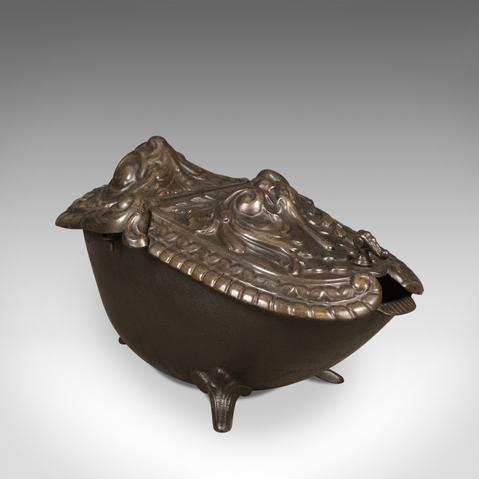 Art Nouveau Coal Scuttle Antique Fireside Bin c.1900 (1 of 8)