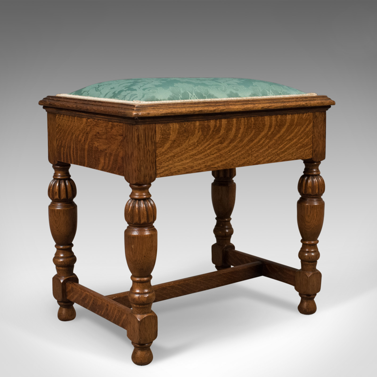 Antique Piano Stool, English Oak Music Seat, Edwardian c.1910 (1 of 1) Antique Piano Stool, English Oak Music Seat, Edwardian c.1910 (1 of 1)