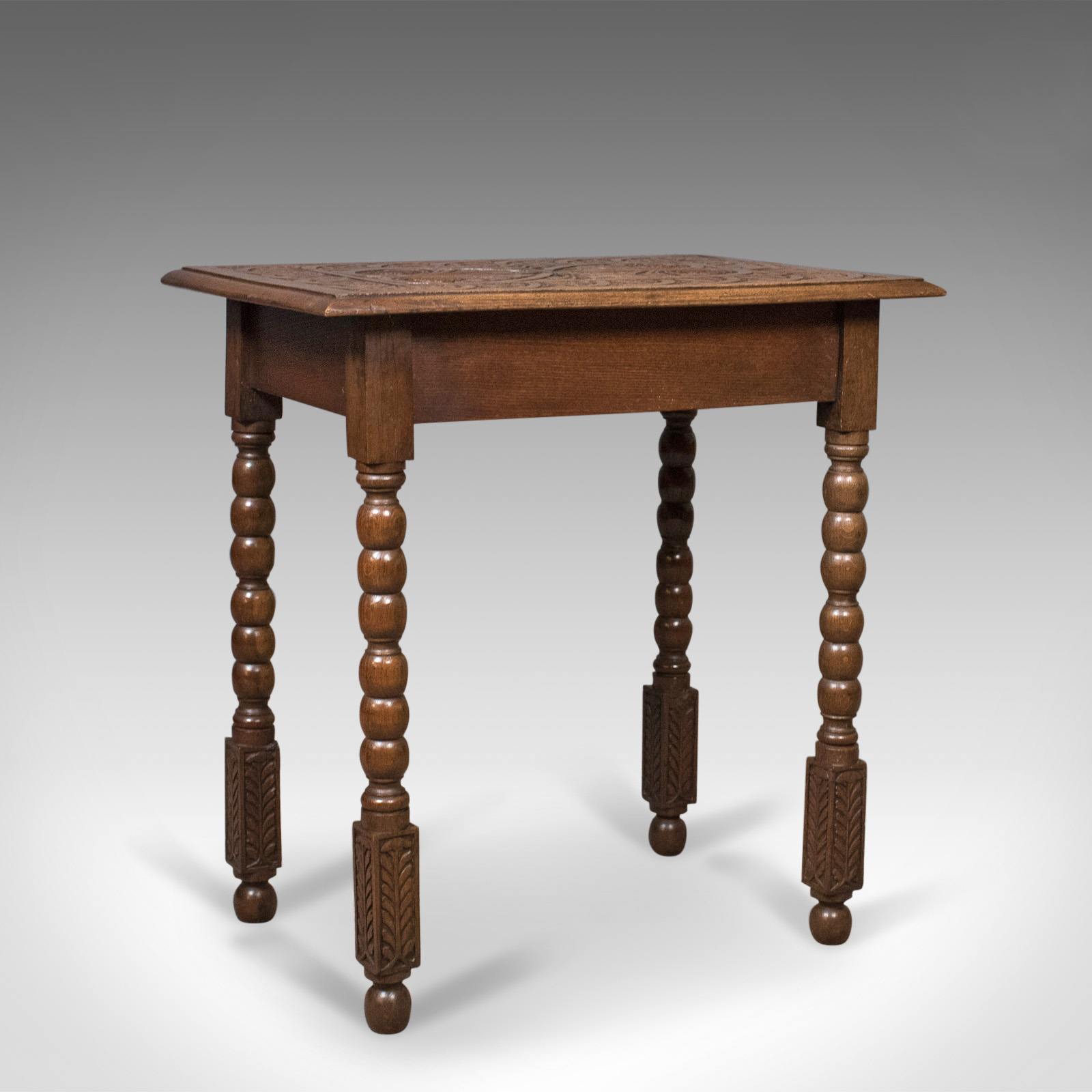 Antique Side Table with Carved Decoration, English Oak c.1908 (1 of 9) Antique Side Table with Carved Decoration, English Oak c.1908 (1 of 9)
