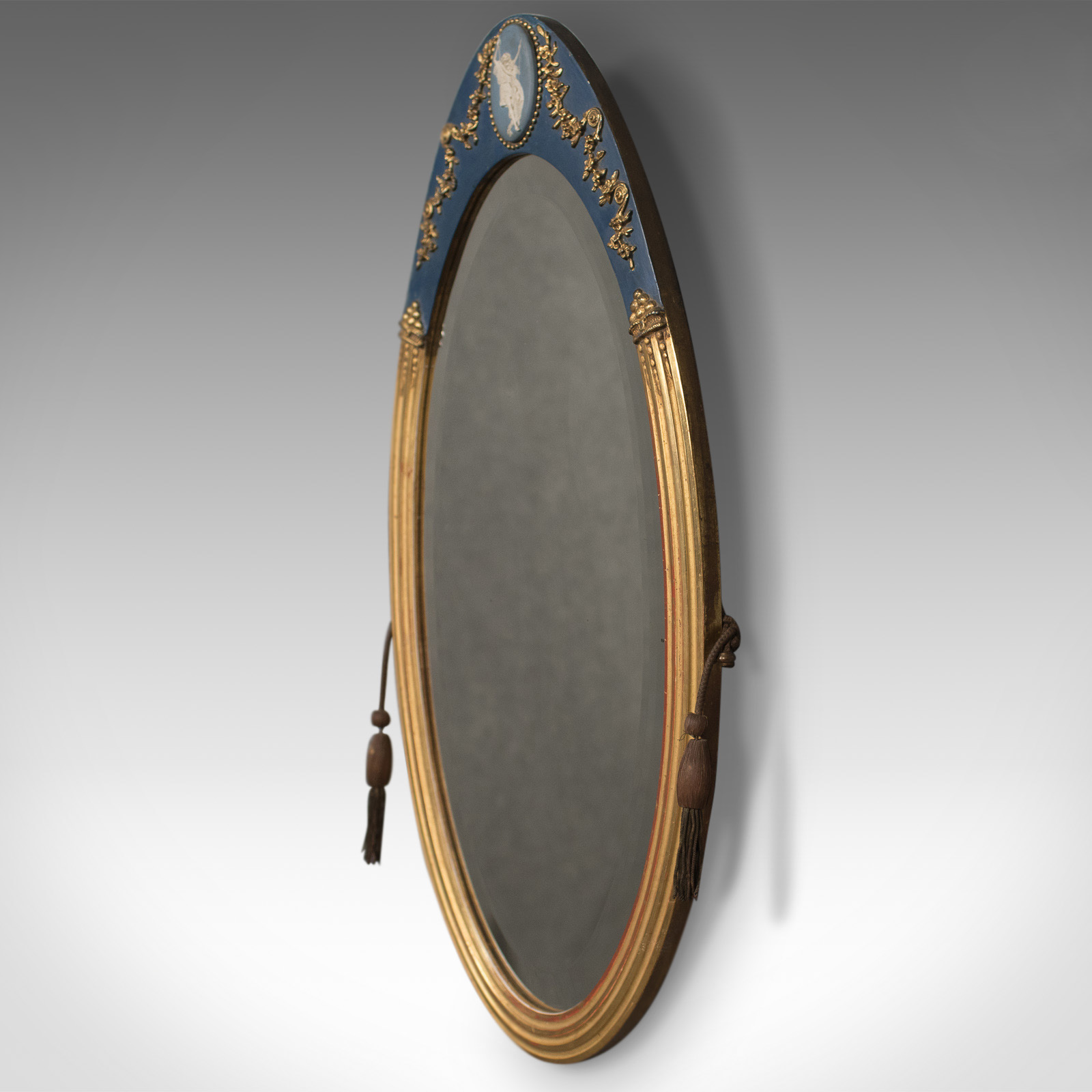 Victorian Antique Wall Mirror, Giltwood & Gesso Frame, Jasperware Plaque c.1890 (1 of 1) Victorian Antique Wall Mirror, Giltwood & Gesso Frame, Jasperware Plaque c.1890 (1 of 1)