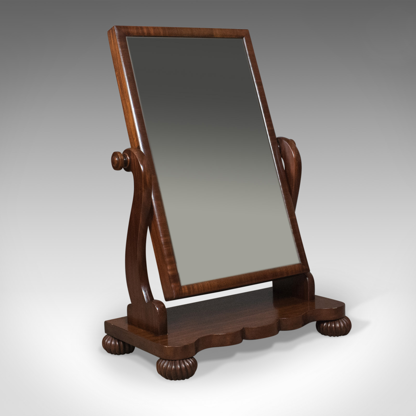 Large Antique Platform Mirror, Mahogany, English, Victorian Vanity c.1860 (1 of 7)