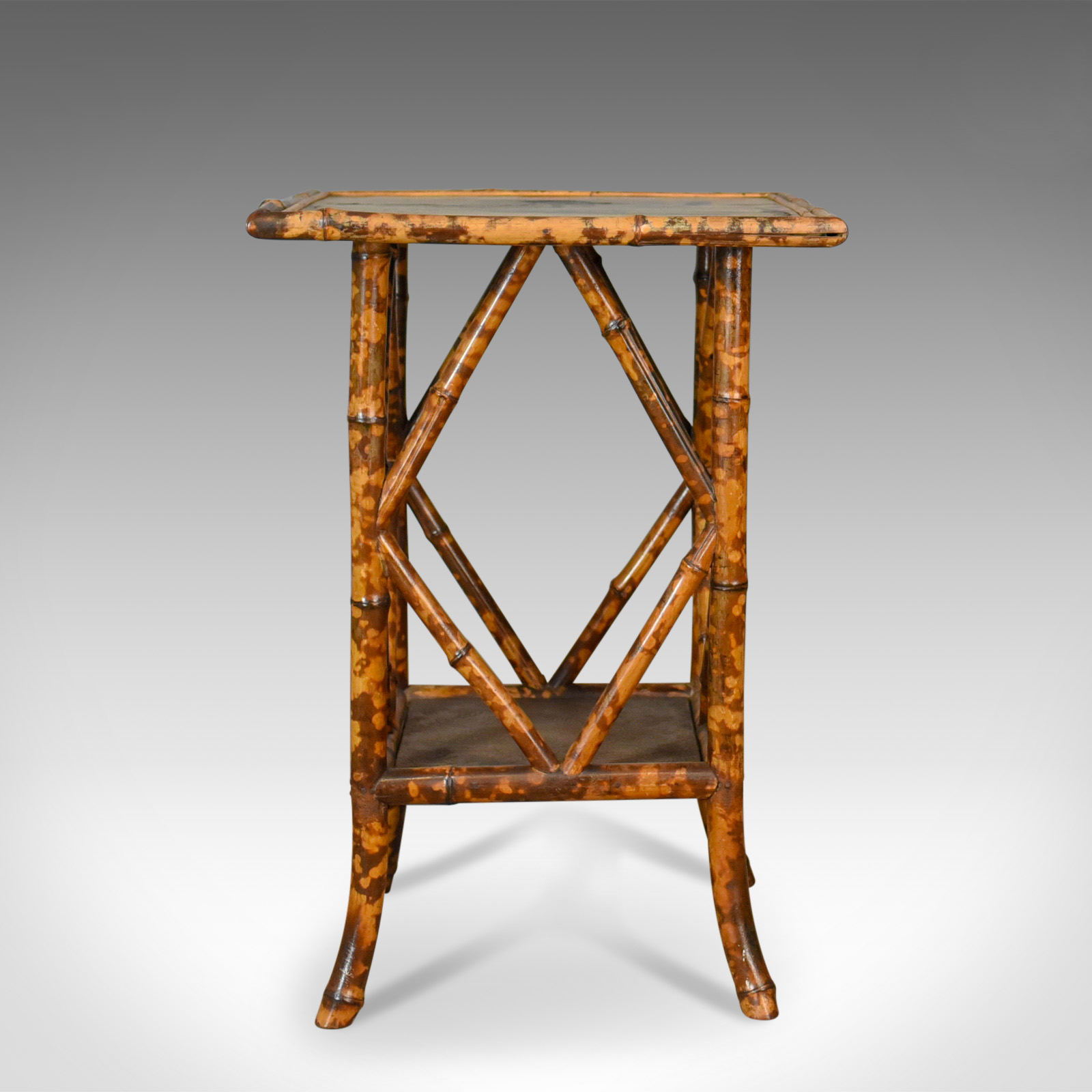 Antique Bamboo Table, Occasional, Side Antique Bamboo Table, Oriental