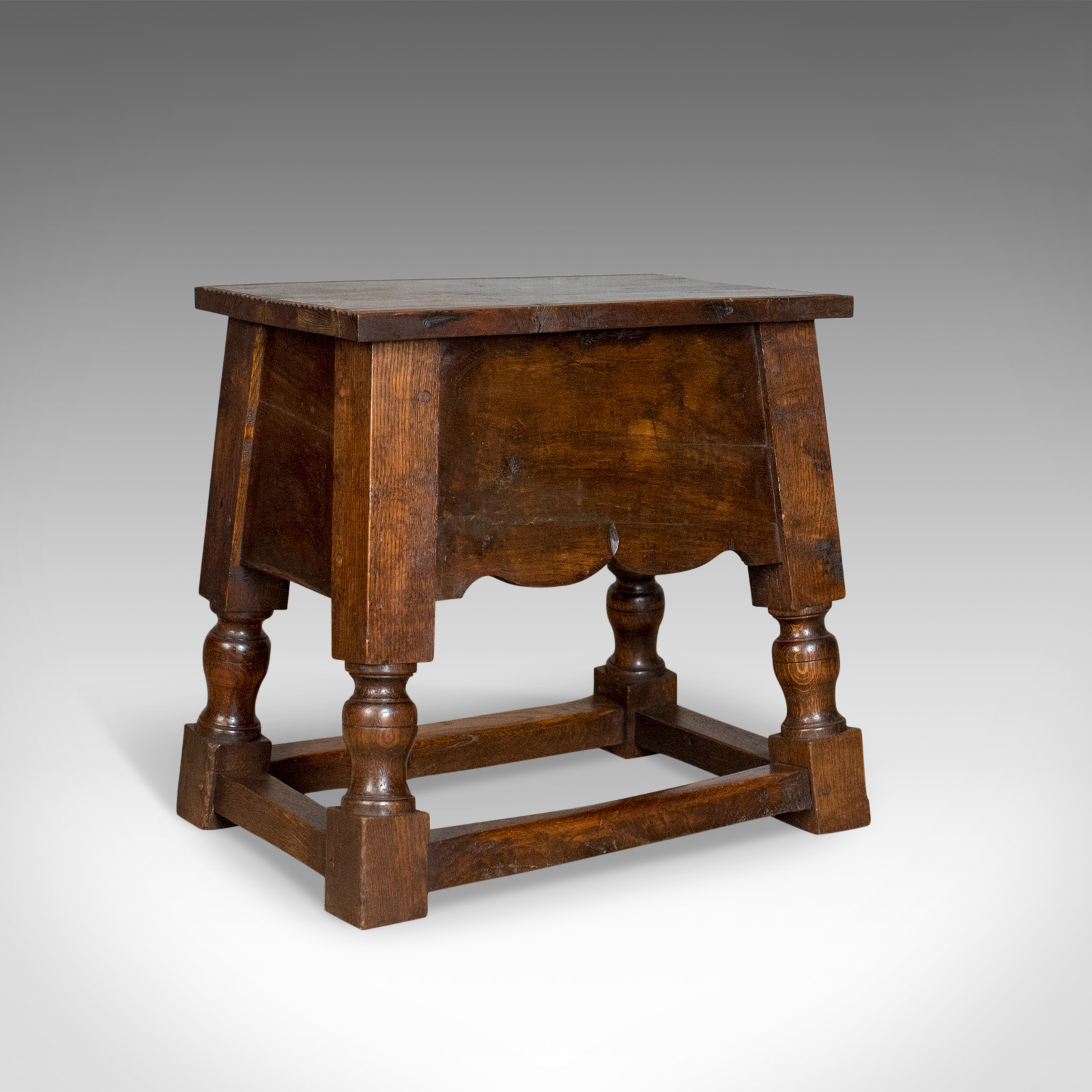 Antique Locker Seat, Victorian in Jacobean Taste, English Oak Joint Stool C.1900 (1 of 1) Antique Locker Seat, Victorian in Jacobean Taste, English Oak Joint Stool C.1900 (1 of 1)