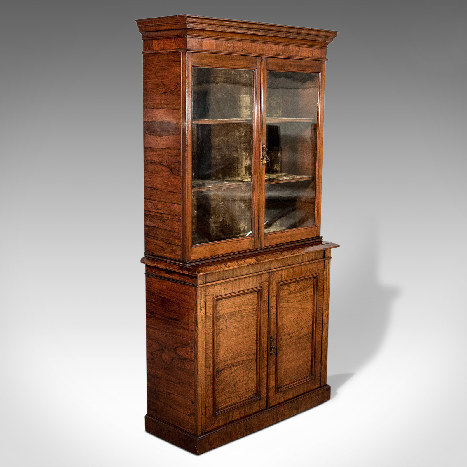 Antique Tall Display Cabinet / Bookcase Victorian, Rosewood c.1900 (1 of 1) Antique Tall Display Cabinet / Bookcase Victorian, Rosewood c.1900 (1 of 1)