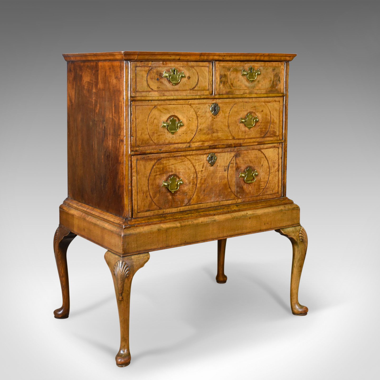 Antique Chest of Drawers on Stand, English, Walnut, Queen Anne c.1700 (1 of 1) Antique Chest of Drawers on Stand, English, Walnut, Queen Anne c.1700 (1 of 1)