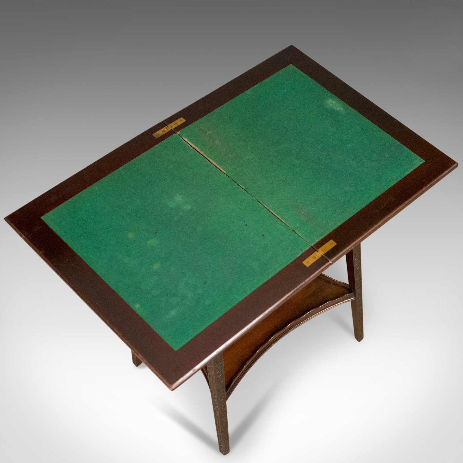 Antique Fold-over Card Games Table, English, Edwards & Roberts, London c.1880 (1 of 8)