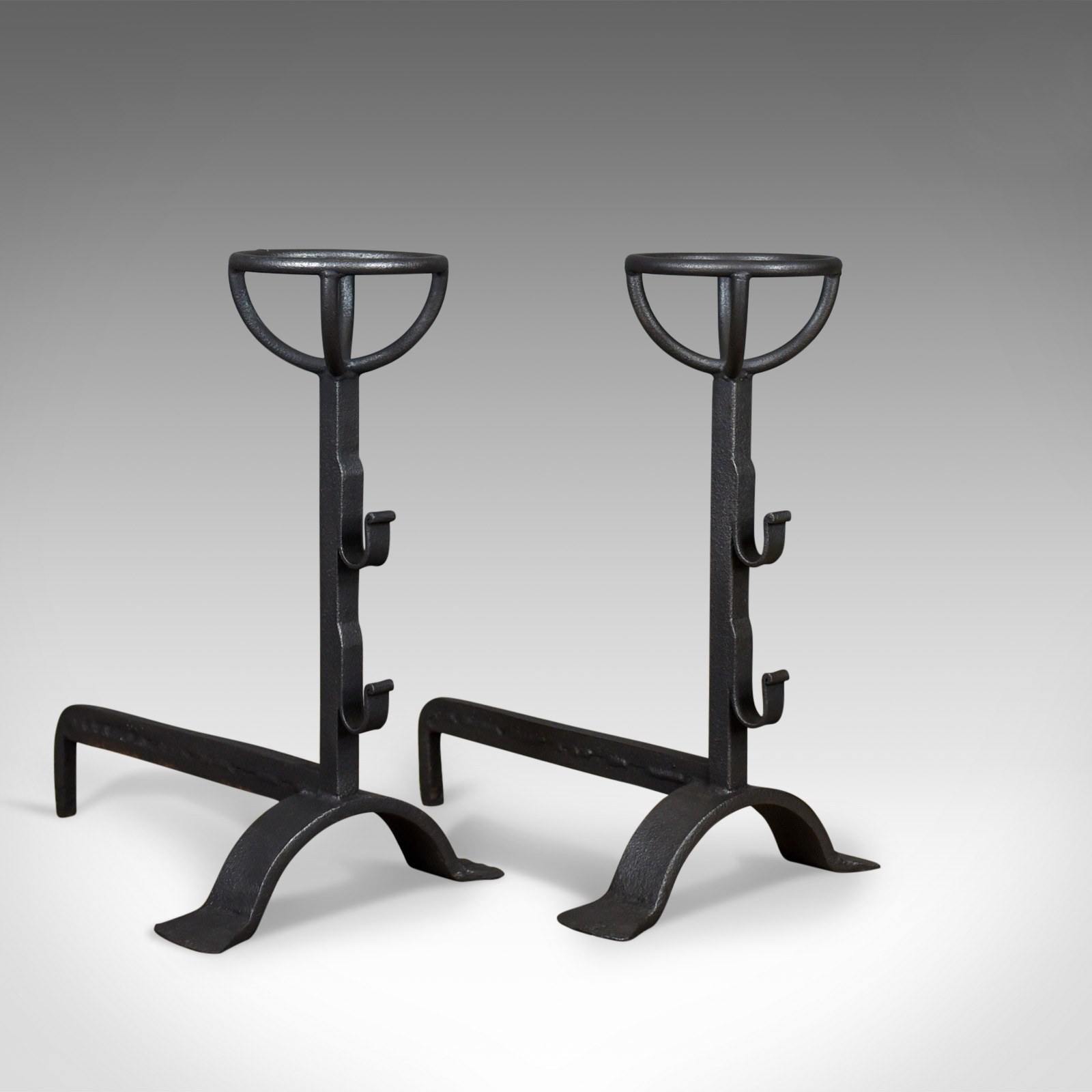 Antique Firedogs, Andirons, Iron, Tall, Spit Racks, English, Victorian c.1900 (1 of 6) Antique Firedogs, Andirons, Iron, Tall, Spit Racks, English, Victorian c.1900 (1 of 6)